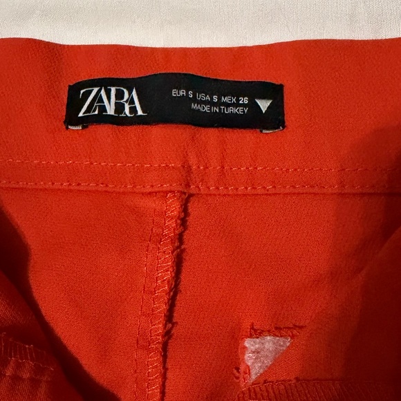 Zara Vibrant Orange Women's Trousers - Picture 6 of 7